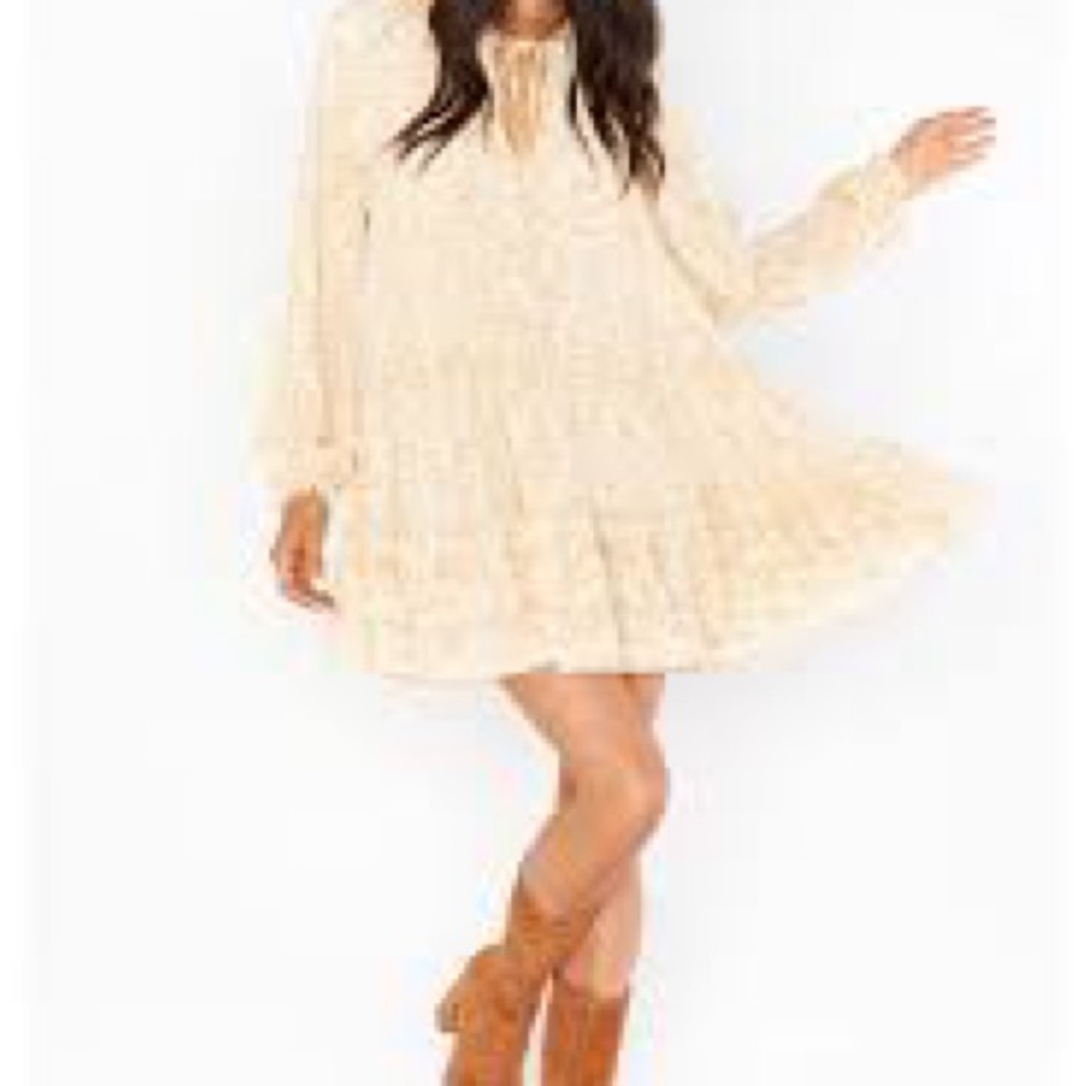 Show Me Your MuMu Yellow Long Sleeve Birdie Paisley Dress